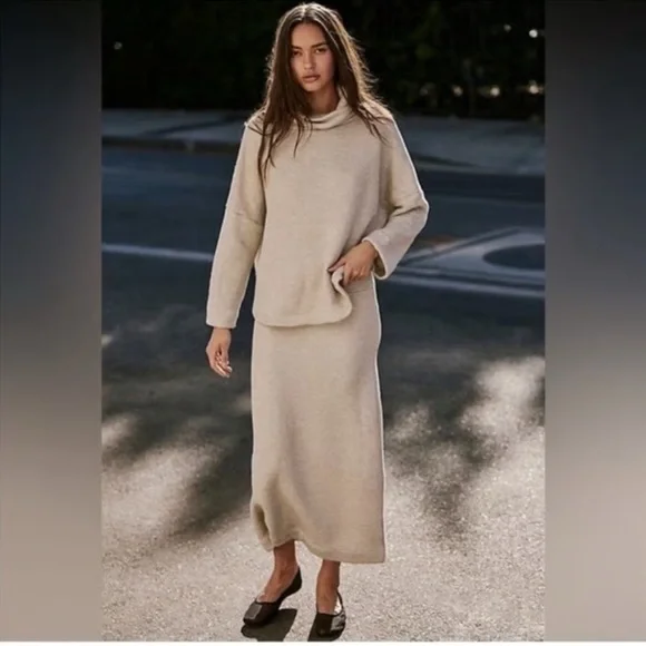 Free People Free-Est Milley Reversible Top & Maxi Skirt Set Dusty Himalayan NWOT - Picture 3 of 13